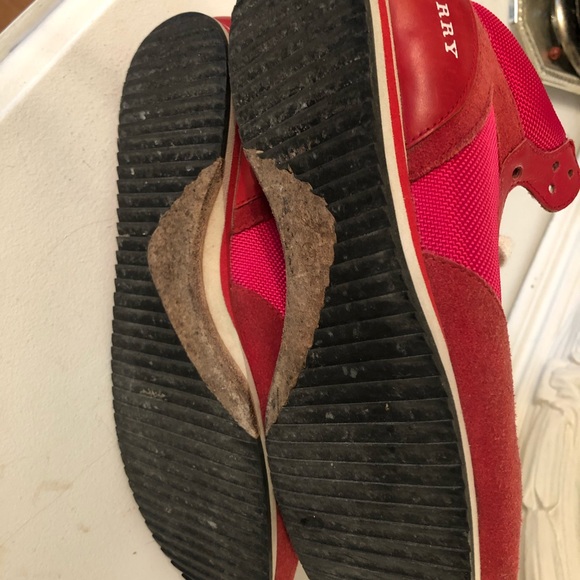 Burberry pink/red suede+leather sneakers (size 7) - Picture 5 of 7